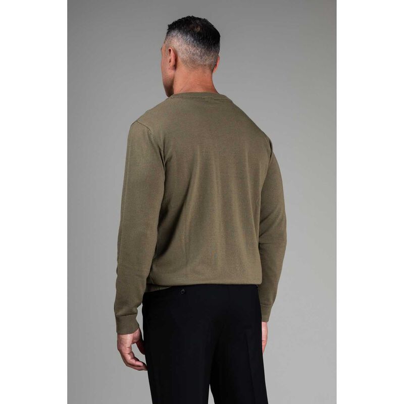 Rembrandt Naseby Olive Green Crew Neck Jersey image number 1